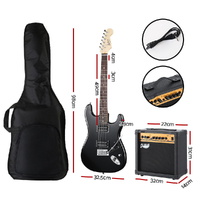 Alpha Electric Guitar Music String Instrument 20W Amplifier Black thumbnail