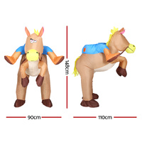 Inflatable Cowboy Costume Adult Suit Blow Up Party Fancy Dress Halloween Cosplay thumbnail
