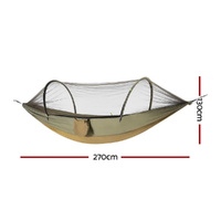 Gardeon Hammock Chair Metal Stand Outdoor Furniture Black thumbnail