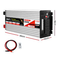 Giantz Power Inverter 12V to 240V 2500W/5000W Pure Sine Wave Camping Car Boat thumbnail