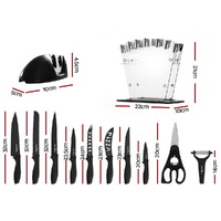 5-Star Chef 17PCS Kitchen Knife Set Stainless Steel Non-stick with Sharpener thumbnail