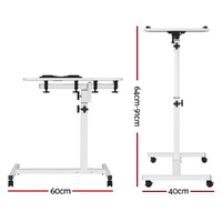 Artiss Laptop Desk Table Fan Cooling White 60CM thumbnail
