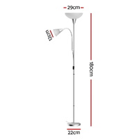 Artiss Floor Lamp Mother and Child Modern Home Living Room Office Reading Silver thumbnail