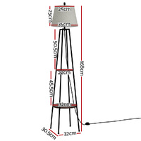 Artiss Floor Lamp 2 Tier Shelf Storage LED Light Stand Home Living Room Upright thumbnail