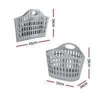 Artiss Laundry Basket Hamper Large Foldable Washing Clothes Storage Organiser thumbnail