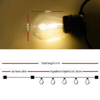 41m LED Festoon String Lights Christmas Decorations Wedding Party Outdoor Garden thumbnail
