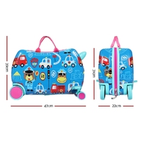 Wanderlite 17" Kids Ride On Luggage Children Suitcase Trolley Travel Car thumbnail