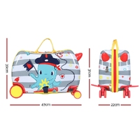 Wanderlite 17" Kids Ride On Luggage Children Suitcase Trolley Travel Octopus thumbnail