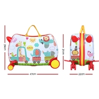 Wanderlite 17" Kids Ride On Luggage Children Suitcase Trolley Travel Zoo thumbnail