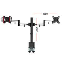 Artiss Monitor Arm Dual Desk Mount Screen Holder Bracket thumbnail