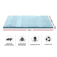 Giselle Bedding Memory Foam Mattress Topper 7-Zone 5cm Single thumbnail