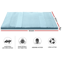 Giselle Bedding Memory Foam Mattress Topper 7-Zone 8cm Double thumbnail