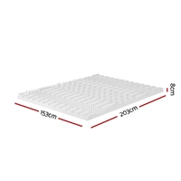 Giselle Bedding Memory Foam Mattress Topper 7-Zone Airflow Pad 8cm Queen White thumbnail
