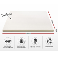 Giselle Bedding Memory Foam Mattress Topper 8cm Double thumbnail