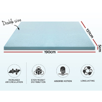 Giselle Bedding Memory Foam Mattress Topper Cool Gel 5cm Double thumbnail