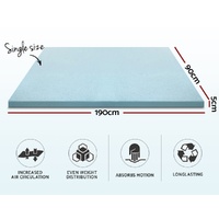 Giselle Bedding Memory Foam Mattress Topper Cool Gel 5cm Single thumbnail