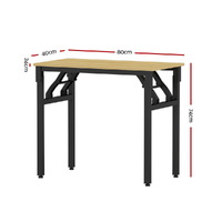 Artiss Computer Desk Laptop Table Bookshelf Desk Storage Rack Office Study Oak thumbnail