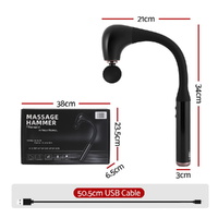 Everfit Massage Gun U-shaped Extended Handle Percussion Massager 4 Heads thumbnail