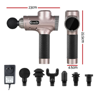 Everfit Massage Gun 30 Speed 6 Heads Vibration Muscle Massager Chargeable Gold thumbnail