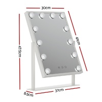 Embellir Makeup Mirror 30x41cm Hollywood Vanity with LED Light Rotation Tabletop thumbnail