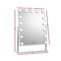Embellir Makeup Mirror 40x50cm Hollywood Vanity with LED Light Rotation Tabletop thumbnail