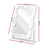 Embellir Makeup Mirror 30x38cm Hollywood Vanity with LED Light Rotation Tabletop thumbnail