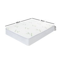 Giselle Bedding Mattress Protector Bamboo Single thumbnail