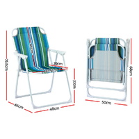 Gardeon Outdoor Chairs Folding Camping Chair Steel Portable Patio Furniture thumbnail