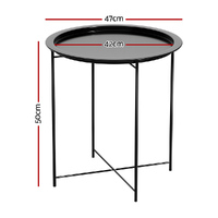 Gardeon Coffee Side Table Steel Outdoor Furniture Indoor Desk Patio Garden thumbnail