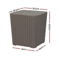 Gardeon Outdoor Storage Box 43L Container Side Table Garden Bench Tool Sheds thumbnail