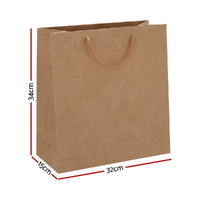 50pcs Bulk Kraft Paper Bags Pack Brown Shopping Retail Gift Bags Reusable Brown thumbnail