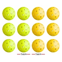 Everfit 12PC Pickleballs Set 40-Hole Design Indoor Outdoor Durable PE Balls Green/Yellow thumbnail