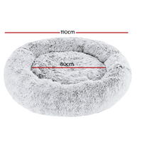i.Pet Pet Bed Dog Cat 110cm Calming Extra Large Soft Plush Light Charcoal thumbnail