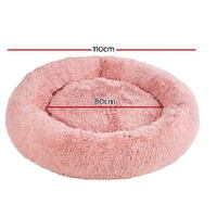 i.Pet Pet Bed Dog Cat 110cm Calming Extra Large Soft Plush Pink thumbnail