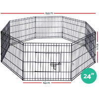 i.Pet 24" 8 Panel Dog Playpen Pet Fence Exercise Cage Enclosure Play Pen thumbnail
