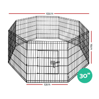 i.Pet 30" 8 Panel Dog Playpen Pet Fence Exercise Cage Enclosure Play Pen thumbnail