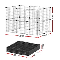 i.Pet Pet Dog Playpen Enclosure Cage 20 Panel Puppy Fence Play Pen Foldable Metal thumbnail