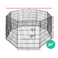 i.Pet 36" 8 Panel Dog Playpen Pet Fence Exercise Cage Enclosure Play Pen thumbnail
