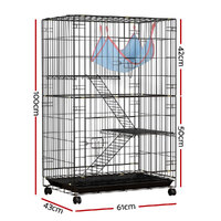 i.Pet Rabbit Cage 100cm Hutch 3 Level Indoor Guinea Pig Ferret thumbnail