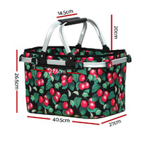 Alfresco Picnic Basket Folding Bag Hamper Food Storage Insulated thumbnail
