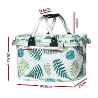 Alfresco Picnic Basket Folding Bag Hamper Insulated Food Storage thumbnail