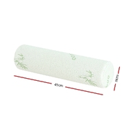 Giselle Bedding Memory Foam Neck Roll Pillow Bamboo Cover thumbnail