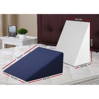 Giselle Bedding Wedge Pillow White & Blue thumbnail