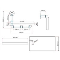 Artiss Floating DIY Pipe Shelf Set of 2 - IVOR thumbnail