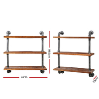 Artiss Floating DIY Pipe Shelf 3 Tiers - IRMA thumbnail