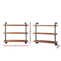 Artiss Floating DIY Pipe Shelf 3 Tiers - ISSA thumbnail