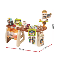 Keezi Kids Pretend Role Play Grocery Supermarket 52 Piece Playset Cash Register thumbnail