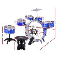 Keezi 11 Piece Kids Drum Set thumbnail