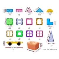 Keezi 100pcs Kids Magnetic Tiles Blocks Building Educational Toys Children Gift thumbnail