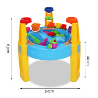 Keezi Kids Sandpit Pretend Play Set Water Sand Table Children Outdoor Toy Umbrella thumbnail